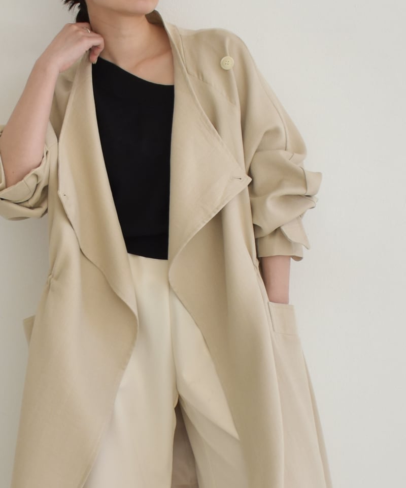 cizatto Drawstring Spring Long Coat cizatto Drawstring Spring Long Coat