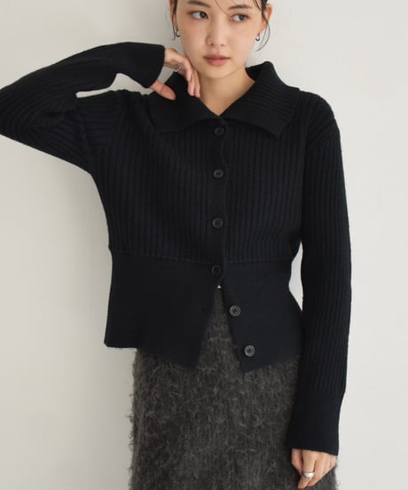 Polo Rib Knit Cardigan t1911-334