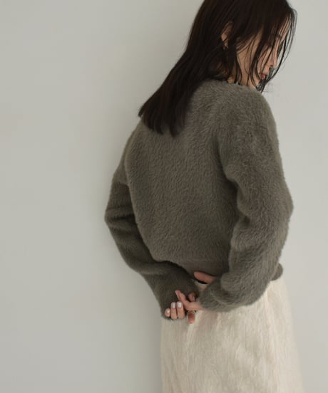 Shaggy Short Knit Cardigan t1911-311