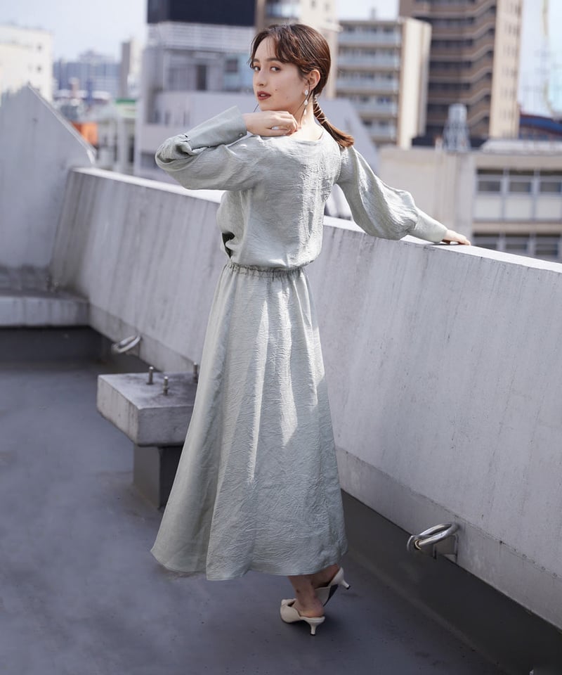 Washer Satin 2way Cachecoeur Dress | cizatto