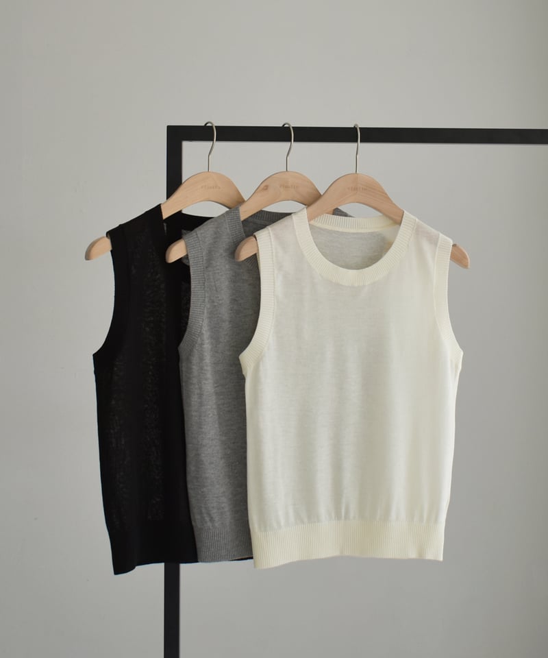 トップス Andequal sheer pattern knit トップス andequal sheer