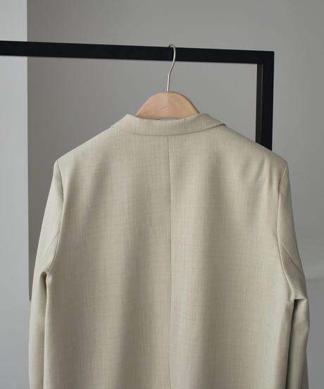 Linen Mix Double Breasted Jacket（Light beige） t1911-518