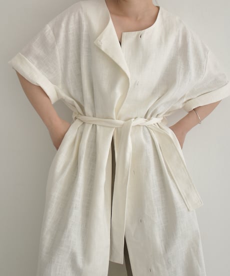 【STUDIO ENUL】Linen Gown Dress 400003