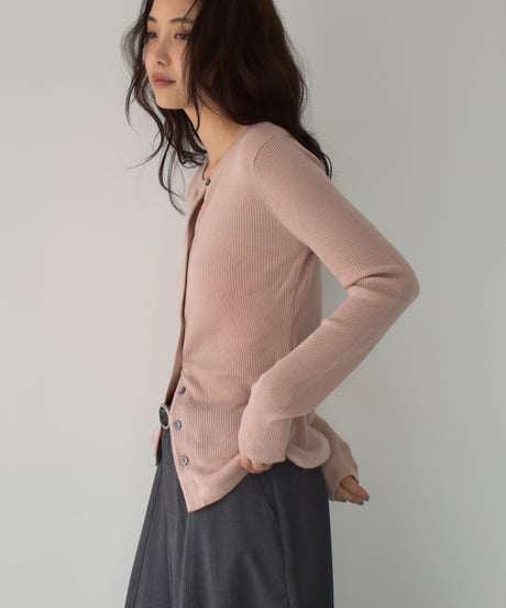 Crew Neck Rib Kint Cardigan t1911-350