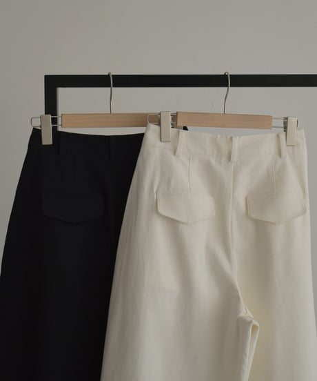 Cotton Tuck Wide Pants bo2000-139