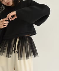 Tulle Hem Sweat Pullover t1911-255