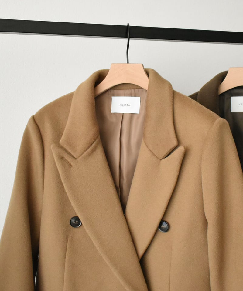Wool Double Chester Coat | cizatto