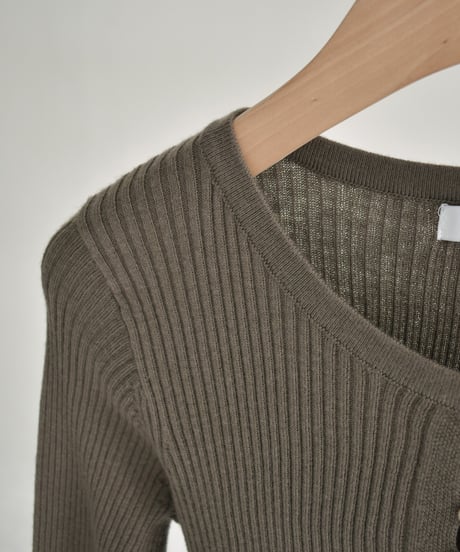 Hole Cut Rib Knit Tops t1911-349