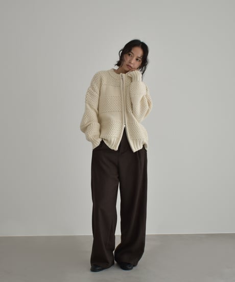 Front Zip Knit Cardigan t1911-492
