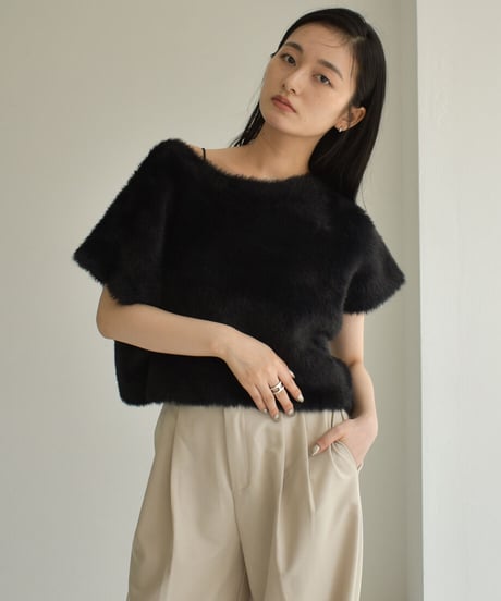 Shaggy Cropped Tops t1911-217