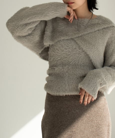 Shaggy Layered Knit Tops t1911-233
