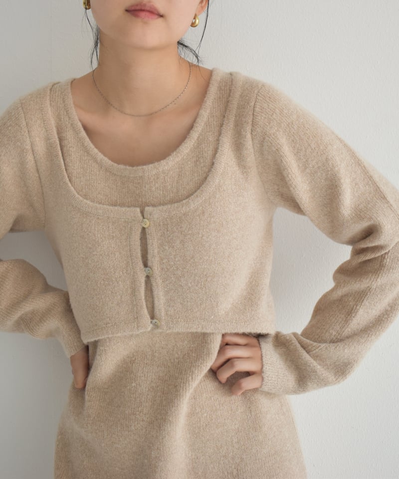 I Line Knit Onepiece | cizatto