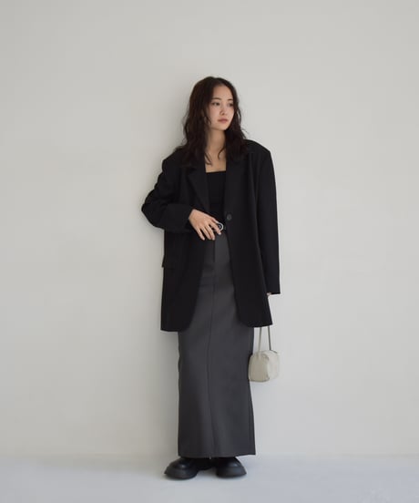 I Line Long Skirt (Gray) bo2000-141