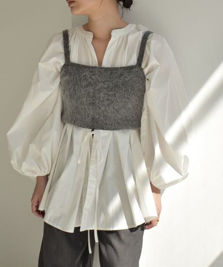 Angora Shaggy Knit Bustier t1911-229