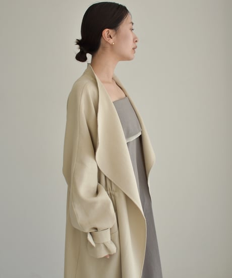 Drawstring Spring Long Coat c1911-46