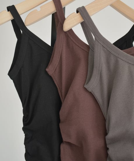 Side Gather Camisole Tops t1911-390