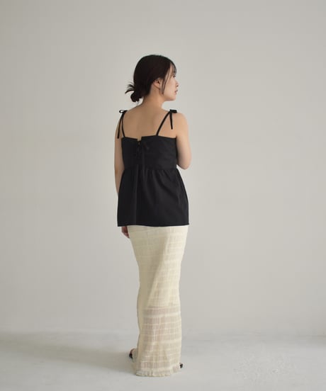 Back Laceup Ribbon Camisole t1911-276
