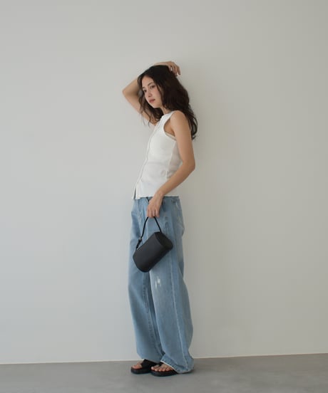 Rib Nosleeve Cardigan t1911-392
