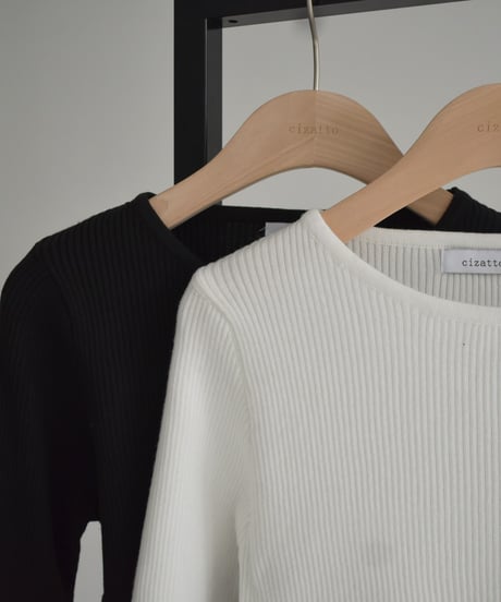Compact Rib Knit Tops t1911-378