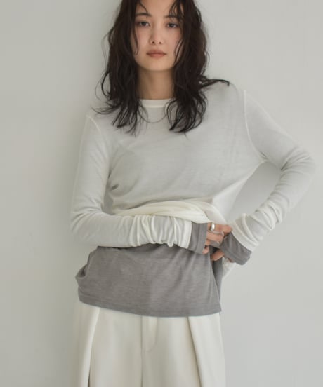 Finger Hole Sheer Tops t1911-343