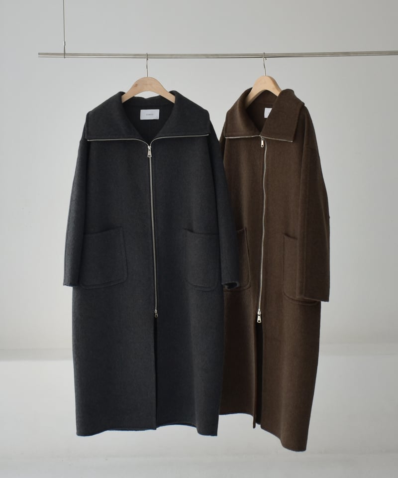 Doublezip Wool Long Coat c1911-54 | cizatto