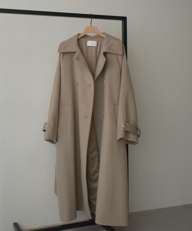 Wool Blend Trench Coat（Mocha beige） | cizatto