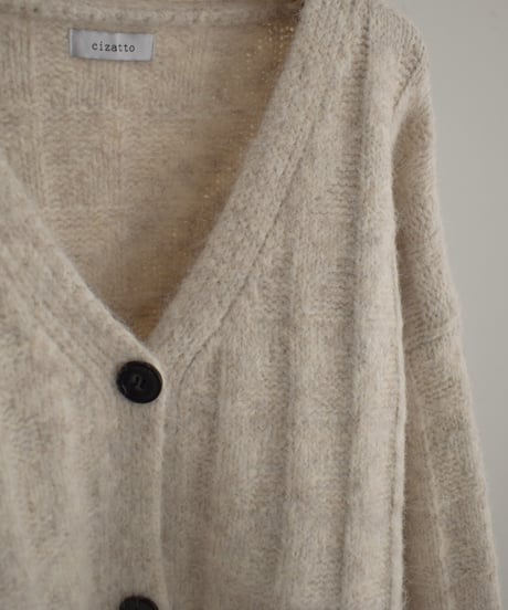 Plaid Pattern Knit Cardigan t1911-477