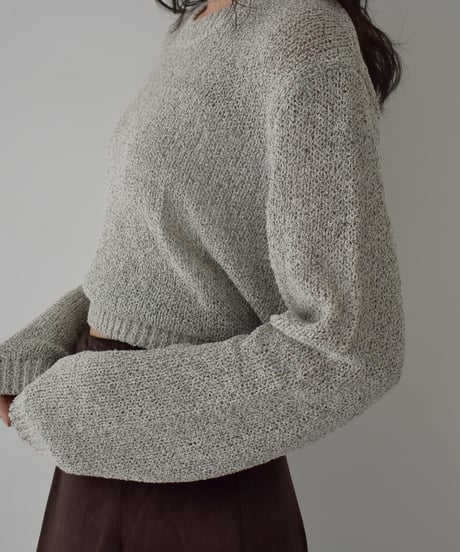 Back Ribbon Knit Pullover t1911-446