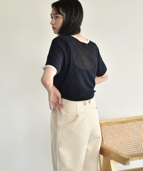 Bicolor Rib Knit Pullover t1911-70