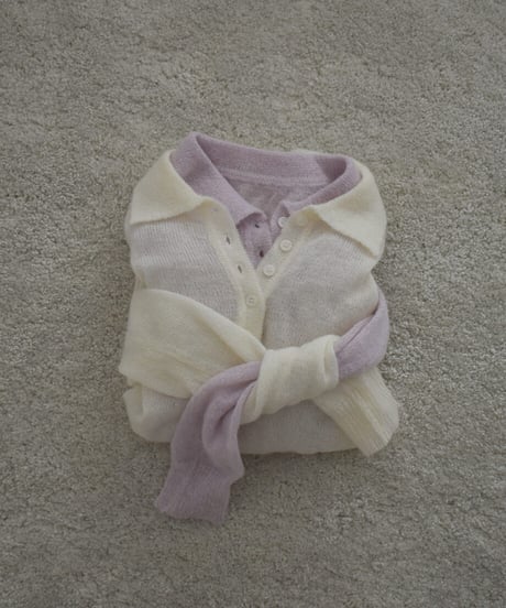 Sheer Polo Knit Tops t1911-571
