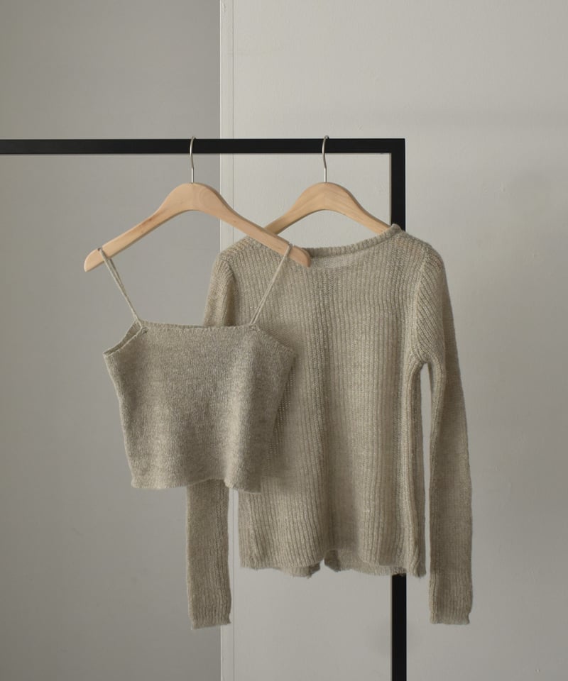 2piece Sheer Knit Cardigan t1911-344 | cizatto