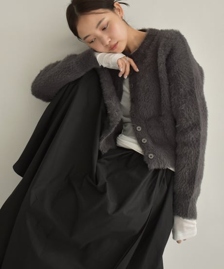 Shaggy Short Knit Cardigan t1911-311