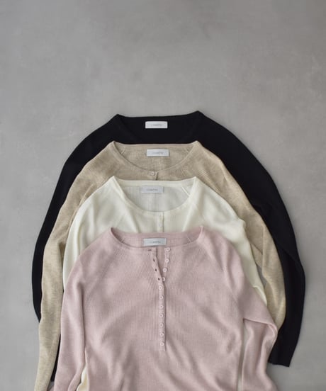 Henry Neck Knit Tops t1911-514
