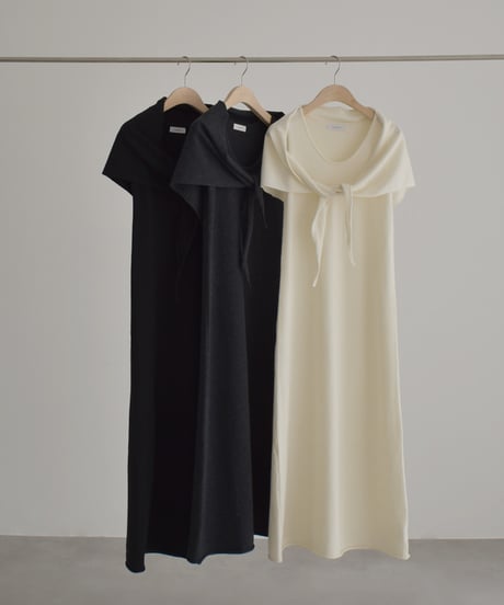 Stole Set Nosleeve Knit Onepiece op-0202009561