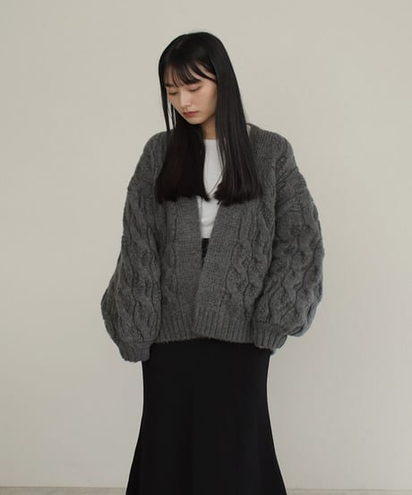 Cable Wool Knit Cardigan t1911-47