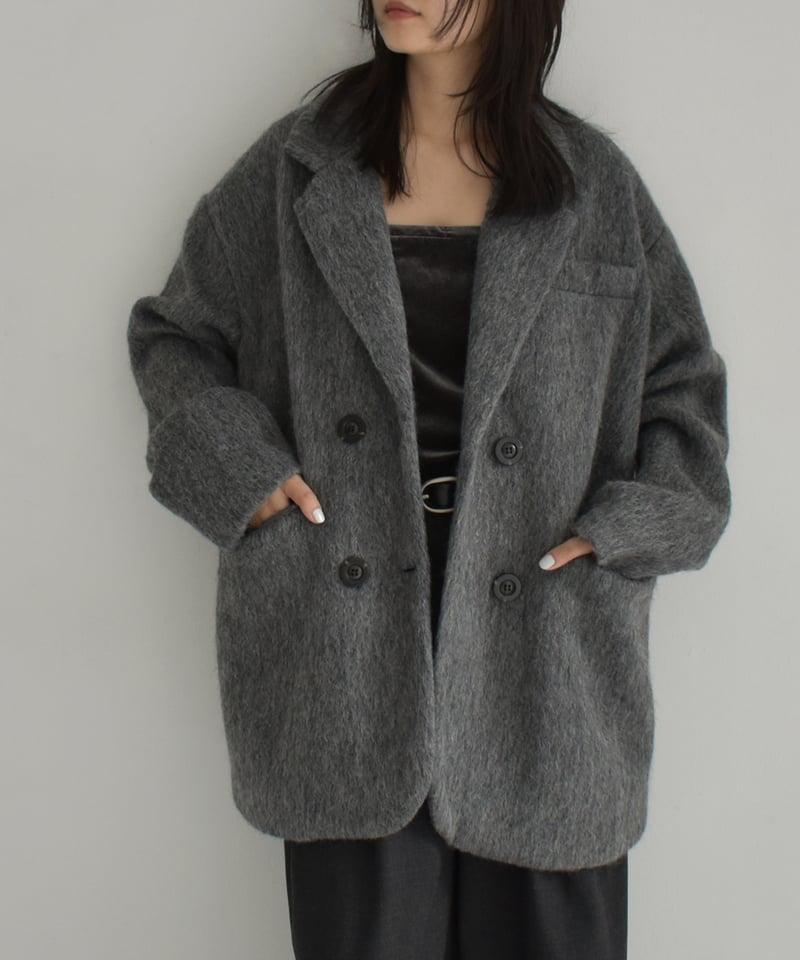cizatto シザット Shaggy Wool Over Coat グレージュ Wool Shaggy Jacket Coat c1911-29 | cizatto