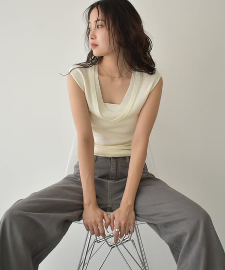 Layered Like Vneck Knit Tank t1911-415