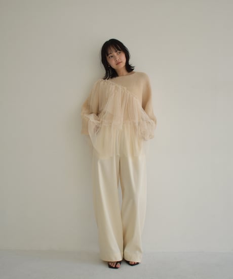 Tulle Design Knit Tops t1911-251