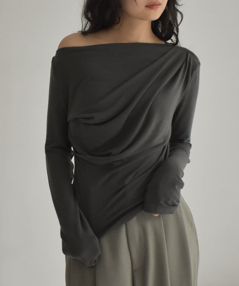 Drape Oneshoulder Cutsew t1911-315 | cizatto