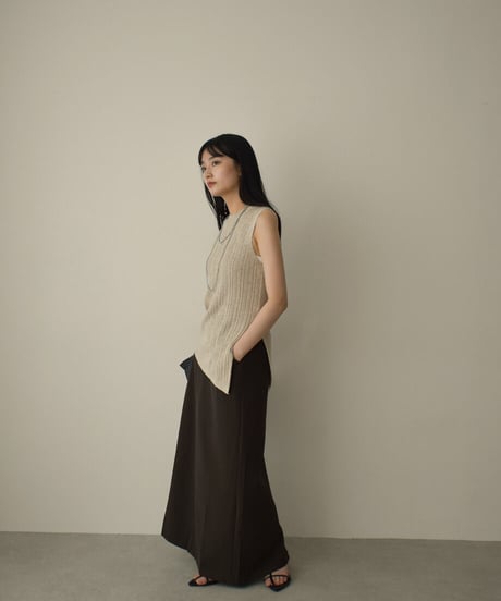 Nosleeve Random Rib Knit t1911-149