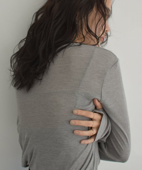 Finger Hole Sheer Tops t1911-343
