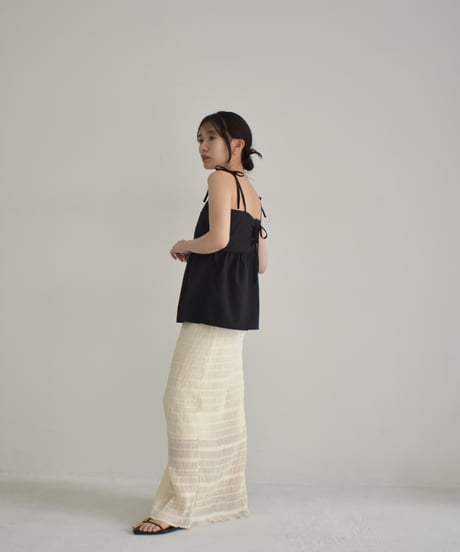 Back Laceup Ribbon Camisole t1911-276
