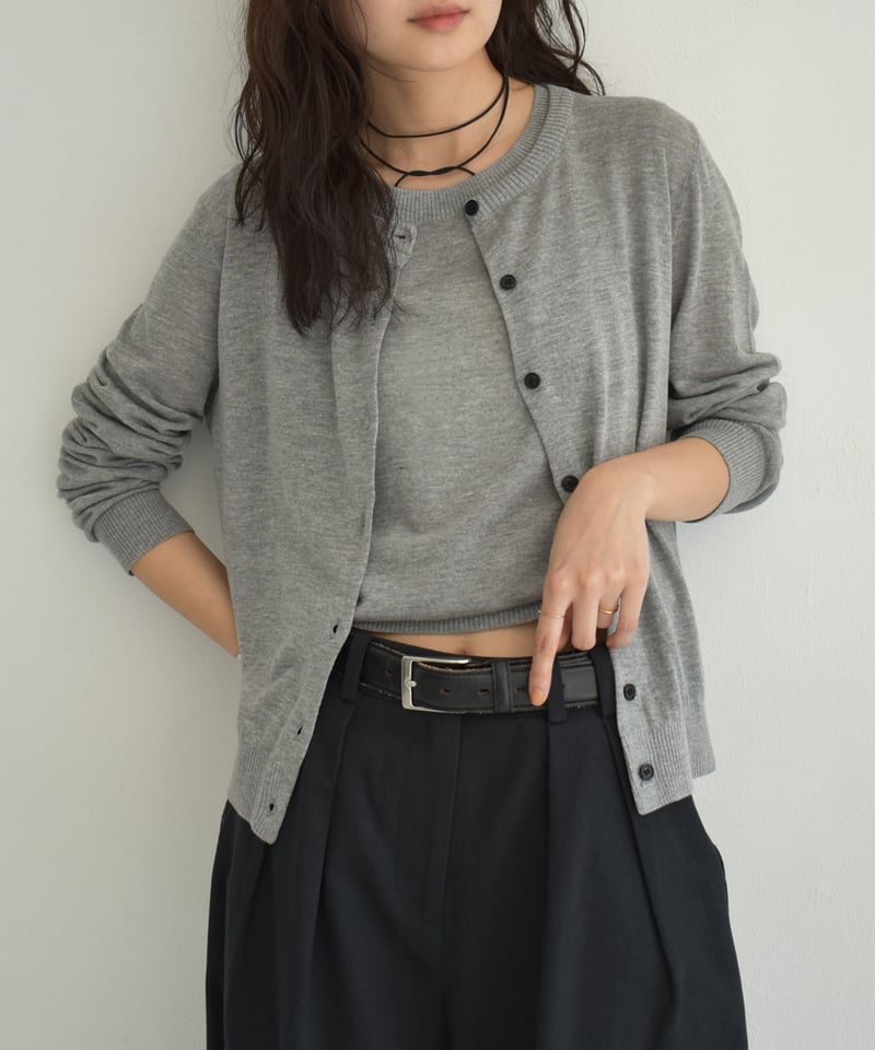 トップス SINGLE JERSEY GATHERED STRING CARDIGAN BOUCLE SCISSOR CARDIGAN アイテム詳細｜DENHAM（デンハム）日本