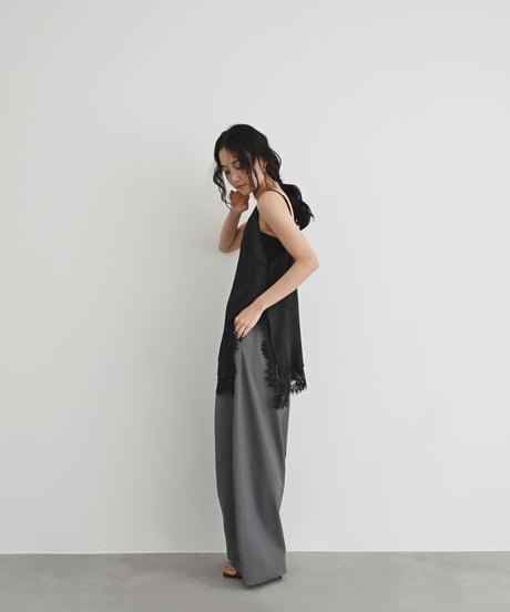 【Pre Order】Ecruのみ 7月下旬入荷分 予約販売  Satin Lace Camisole Tops t1911-506