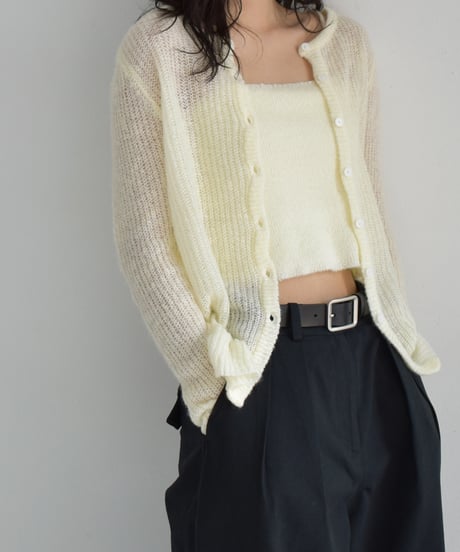 2piece Sheer Knit Cardigan t1911-344