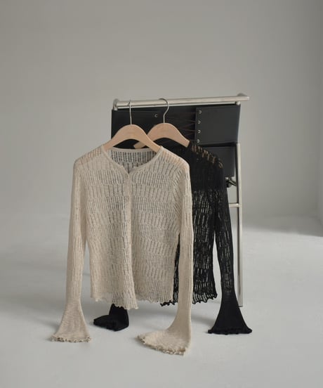 Bell Sleeve Sheer Knit Cardigan t1911-461