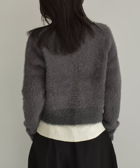 Shaggy Short Knit Cardigan t1911-311