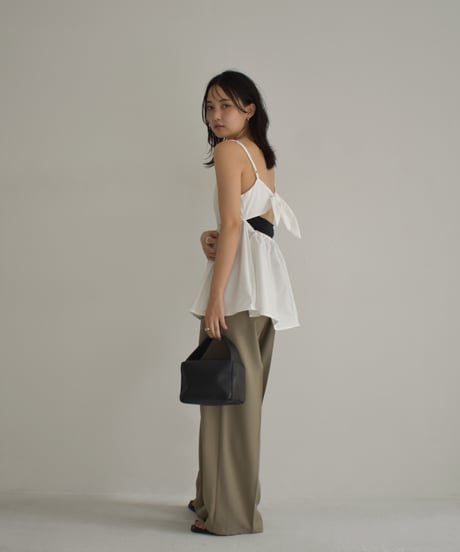 Back Ribbon Peplum Camisole t1911-299