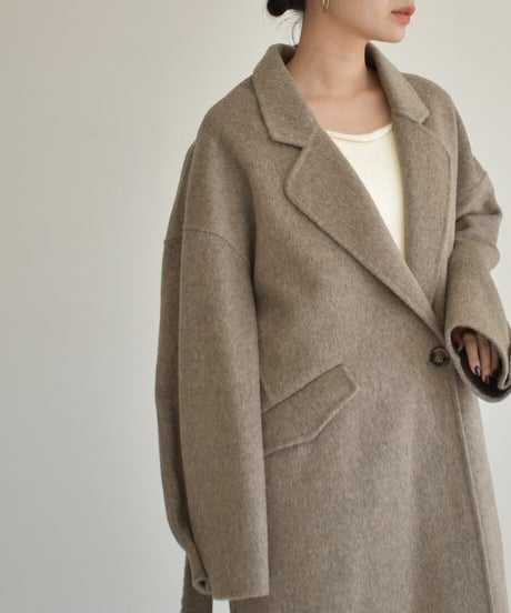 Cocoon Sleeve Wool Long Coat（Mocha）c1911-34