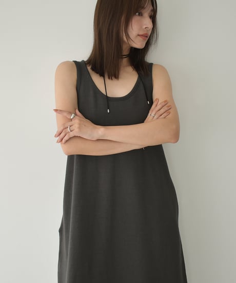 Cocoon Silhouette Knit Onepiece (Charcoal) op-0202009555